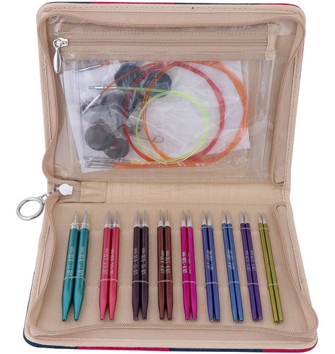 Knitter's Pride Zing Deluxe - Juego De Agujas Intercambiable