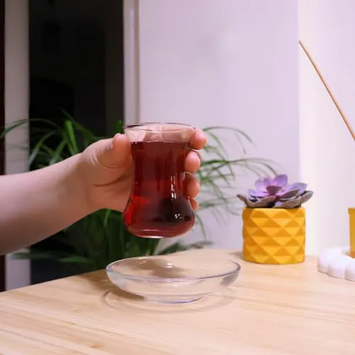 Platos De Vidrio Turcos Para Té Y Café, 4 Pulgadas