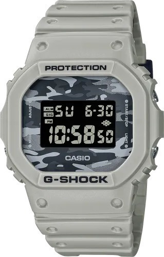 Pulseira de relógio masculina Casio G-shock DW5600ca, cor cinza
