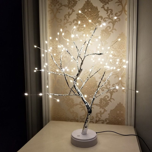 Luminária Árvore Led Cerejeira Natal Decoração Luz Usb 50cm 110v