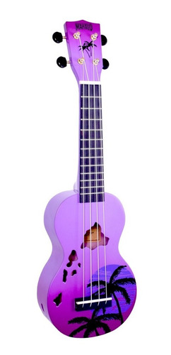 Imagen 9 de 10 de Ukelele Soprano Diseño Mahalo + Funda + Pua Hawai Violeta
