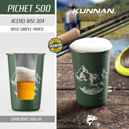 Vaso Simple Pichet 500ml Waterdog Acero Inox - Local Olivos