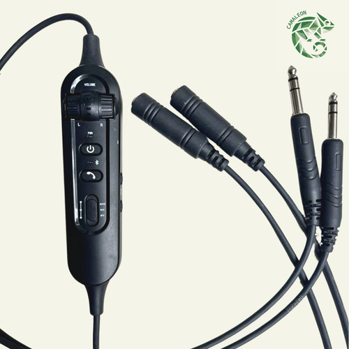 Headset Piloto / Adapt Bluetooth Para Auriculares Aviación Negro