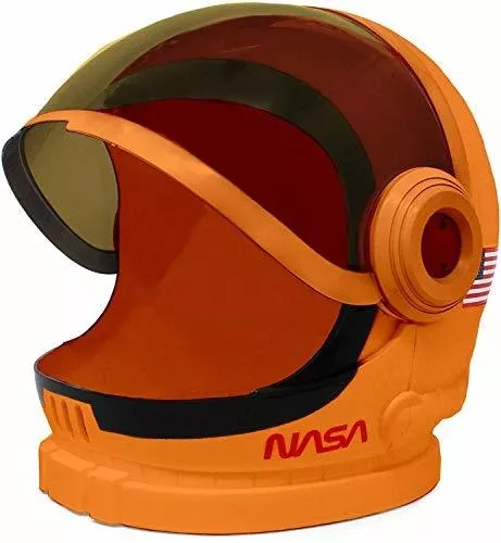 Casco De Disfraz Para Astronauta Color Naranja Con Visera