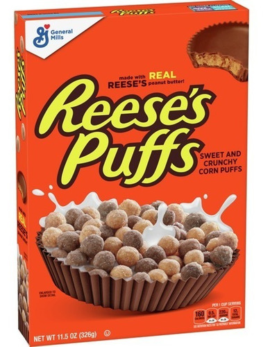 Cereal Reese´s Puff Hecho Con Reeses Mantequilla Mani 326g