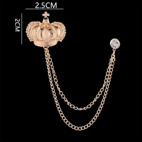 , Broche De Corona, Broche For Hombre, Joyería Con Borla,