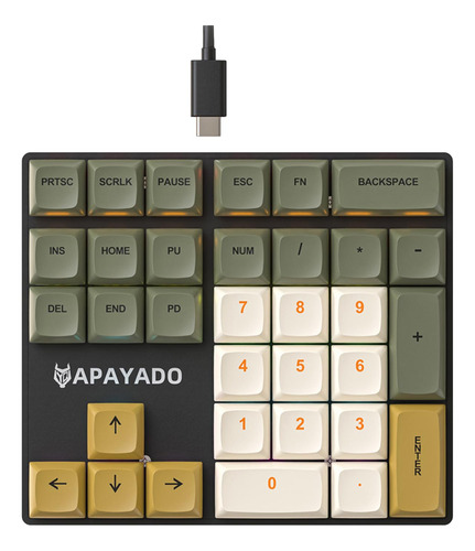 Teclado Numérico Mecánico Inalámbrico De 33 Un Eje