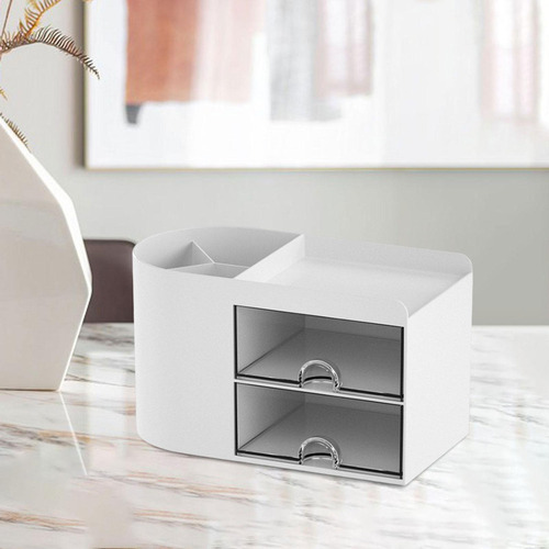 Z Caja De Almacenamiento De Maquillaje Con 2 Cajones