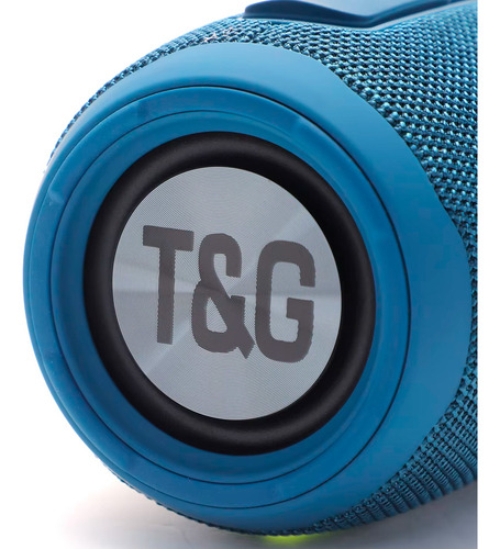 Parlante Portátil T&g 16w Rms Led Rgb, Batería Recargable Color Azul