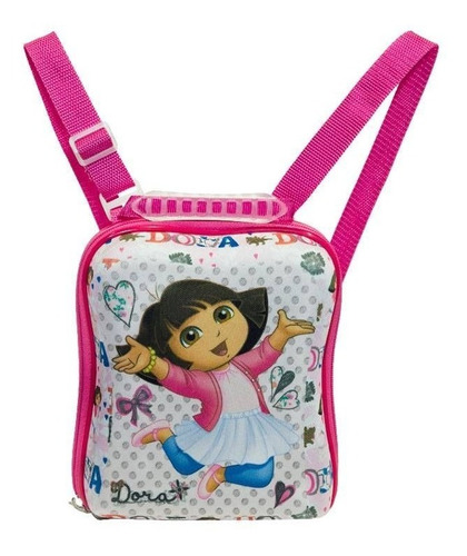 Kit Mochila De Rodas + Lancheira Maxtoy 3d Dora Aventureira