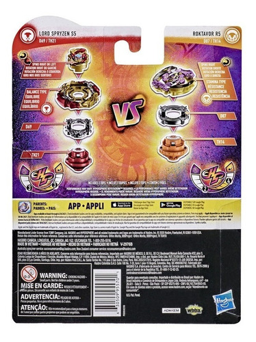 Beyblade Burst Rise Pack De 2 Hyper Sphere - Hasbro