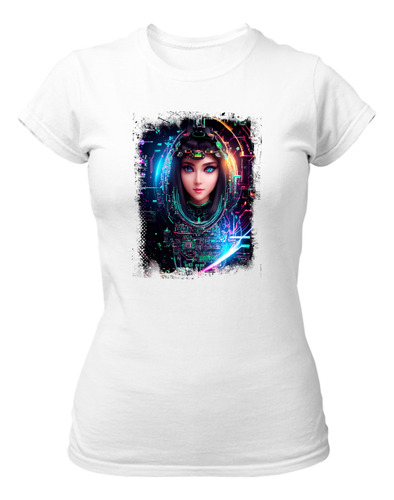 Camiseta Baby Look Ia Mulher Holográfica