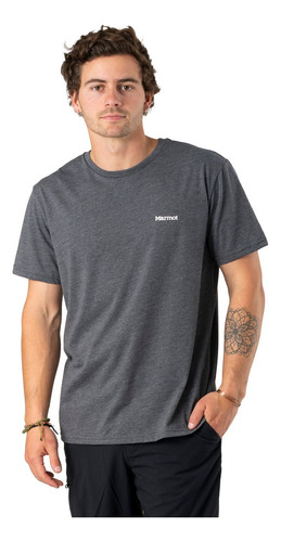 Polera Hombre Marmot Chest Logo Tee Gris