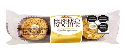 Chocolates Ferrero Rocher 37.5g Paquete Con 3pzas