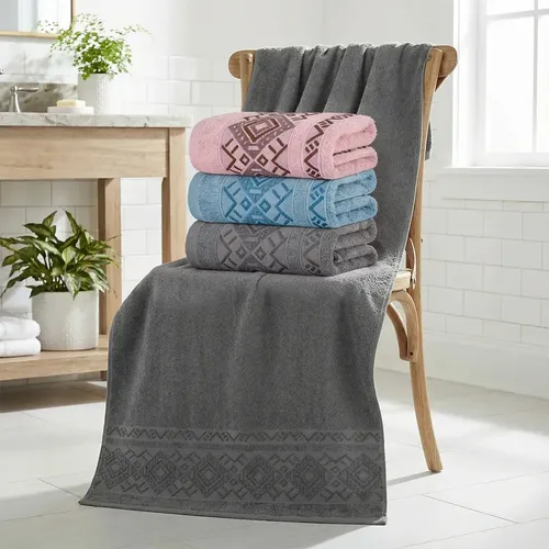 Kit de Toalhas de Banho de Algodão Para uma Experiência Suave e Absorvente