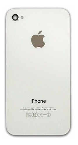 Tapa Trasera iPhone 4 4s Blanca Colocada ® Tecnocell Uy