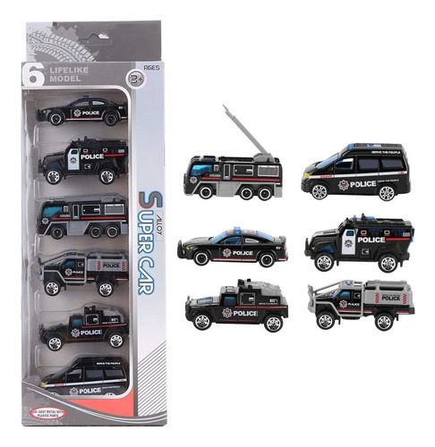 Vbestlife Juguete Modelo De Coche 1:64, 6 Juegos De Coches D