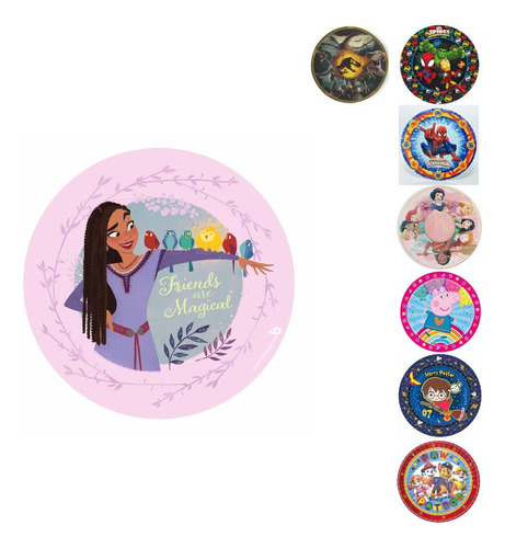 Plato Descartable Wish Asha Deseo Infantil Disney Original