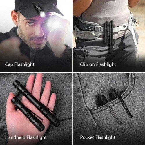 Mini Linterna Con Clip Para Bolígrafos, Pequeña Linterna Imp