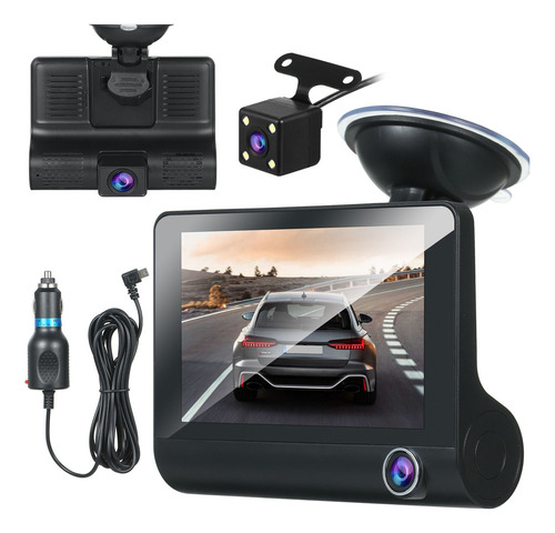 1080p Full Hd Dual Dash Cam, Grabador De Conducción Gran Ang