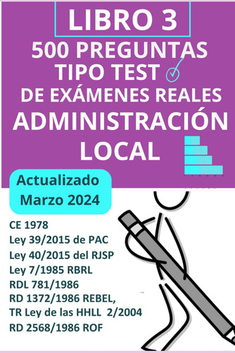 Preguntas Tipo Tets Temario Común Administración Local. Libr