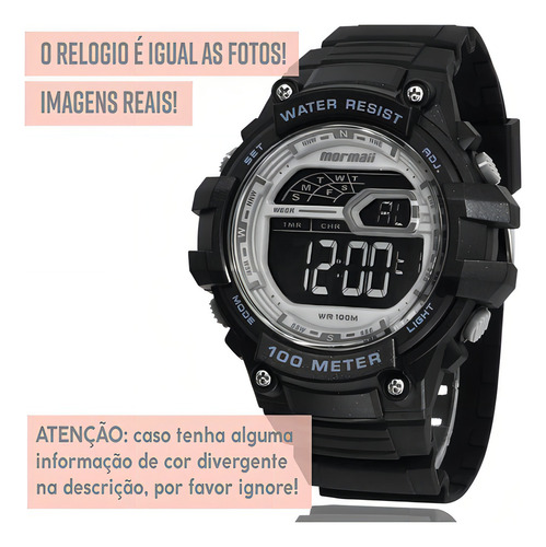 Reloj Mormaii Wave Black para hombre - MO3480ad/8c