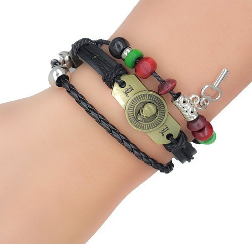 Pulsera Catrina Calavera Punk Rock Metal + Estuche