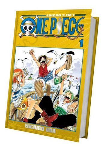 One Piece 3 Em 1 Mangá Vol. 1 Ao 3 - Kit Nova Coleção Panini