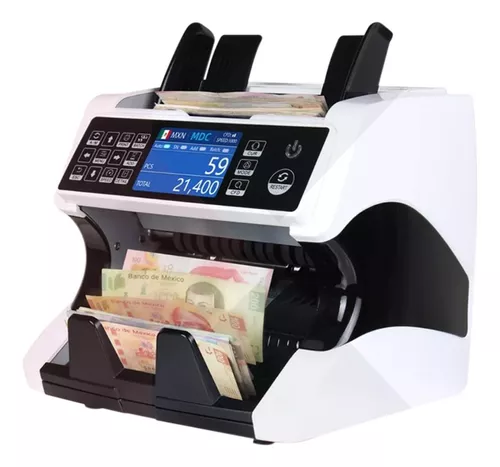  Nueva máquina de contador de dinero Bill Cash Counting Banco  Detector de billetes falsos Checker UV MG : Productos de Oficina