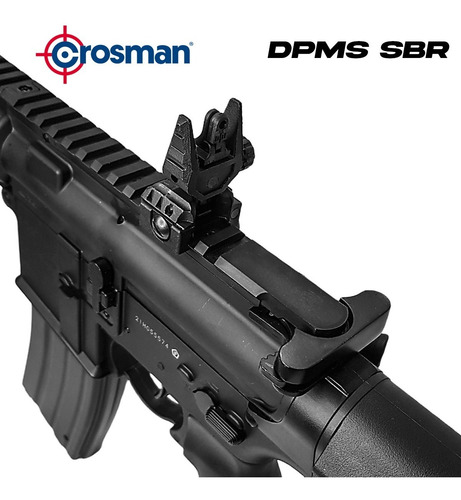 Imagen 5 de 10 de Rifle Co2 Fusil Crosman Dpms Sbr 4.5 Mm Full Auto Escala 1/1