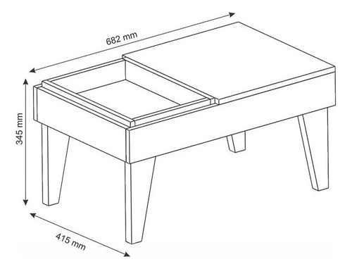 Mesa Central Living Elegante Nordica LG Amoblamientos