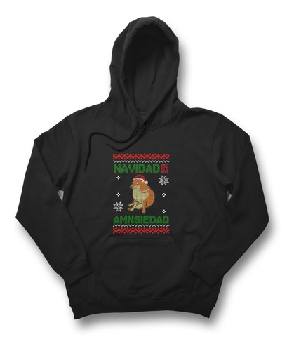Sudadera Hoodie Cheems Amsiedad Ugly Sweater Navidad Unisex