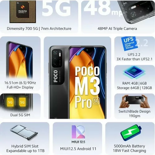 Xiaomi Poco M3 Pro 5g M2103k19py 6gb 128gb Dual Sim Duos