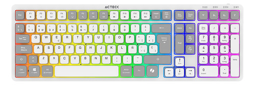 Teclado Multidispositivo Acteck Techno Ti790 Rgb Inalambrico