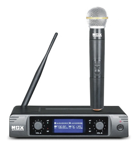 Microfono Inalambrico De Mano Uhf Profesional Nox U5196