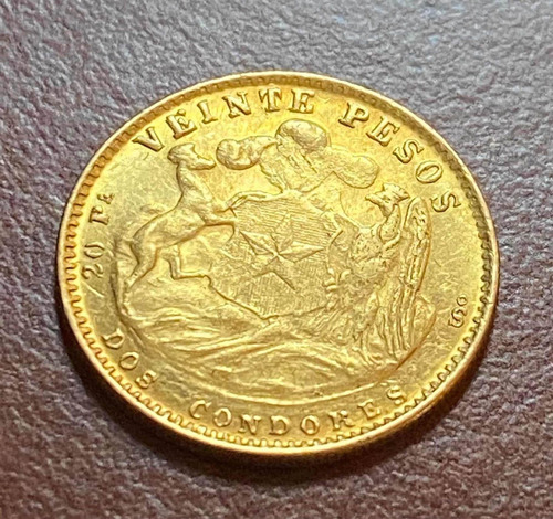 Imagen 1 de 2 de Moneda De Oro 20 Pesos 1926