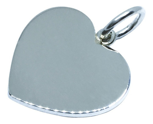 Imagen 1 de 9 de Dije Medalla Corazon Plata 925 Para Grabar
