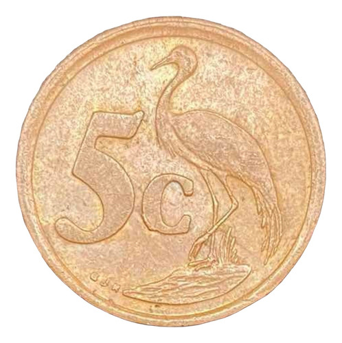 Sudafrica - 5 Cents - Año 1997 - Pajaro - Km #160 - Tsonga