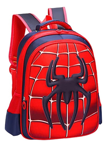 Mochila Escolar Para Niños Spiderman 3d 