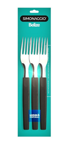 Imagen 3 de 7 de Set De 3 Tenedores De Mesa De Acero Inox Mango Plástico Full