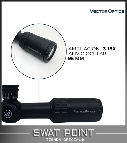 Mira Telescópica Vector Optics Orion Pro Max 3-18x50 Hd Caza