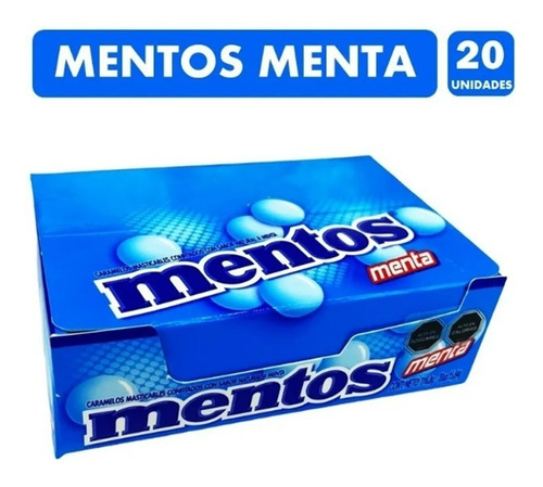 Mentos Sabor Menta - Caramelos Masticables (caja 20unidades)