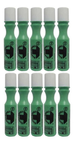 Kit 10 Marcador Industrial Verde 60ml 2mm Traço Forte Baden