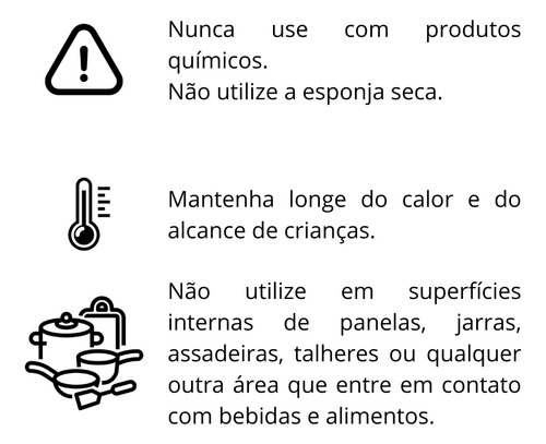 Kit Com 5 Esponja Mágica Clink Original Com Melamina