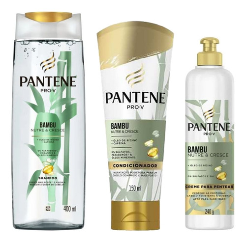 Kit Pantene Bambu 1 Sh 400ml + 1 Cond 150ml + 1 Cr Pent 240g