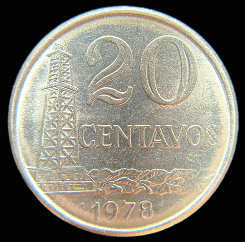 Brasil, 20 Centavos, 1978. Sin Circular