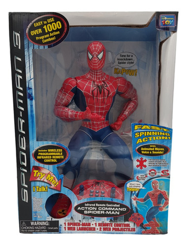 Spiderman 3 Hombre Araña Action Comand Control Remoto 2007