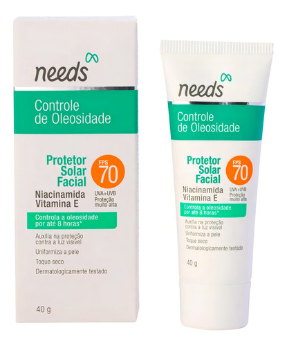 Kit 3 Needs Protetor Solar Facial Sem Cor Fps70 40g