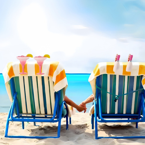 4 Clips De Playa Decorativos Con Forma De Botella