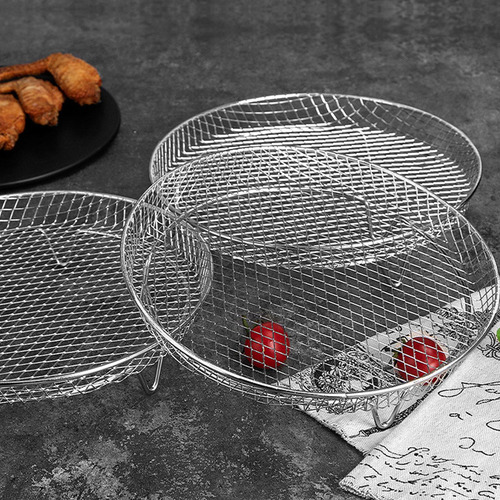 - 3 Pçs Rack De Fritadeira De Ar Grill Redondo 20cm